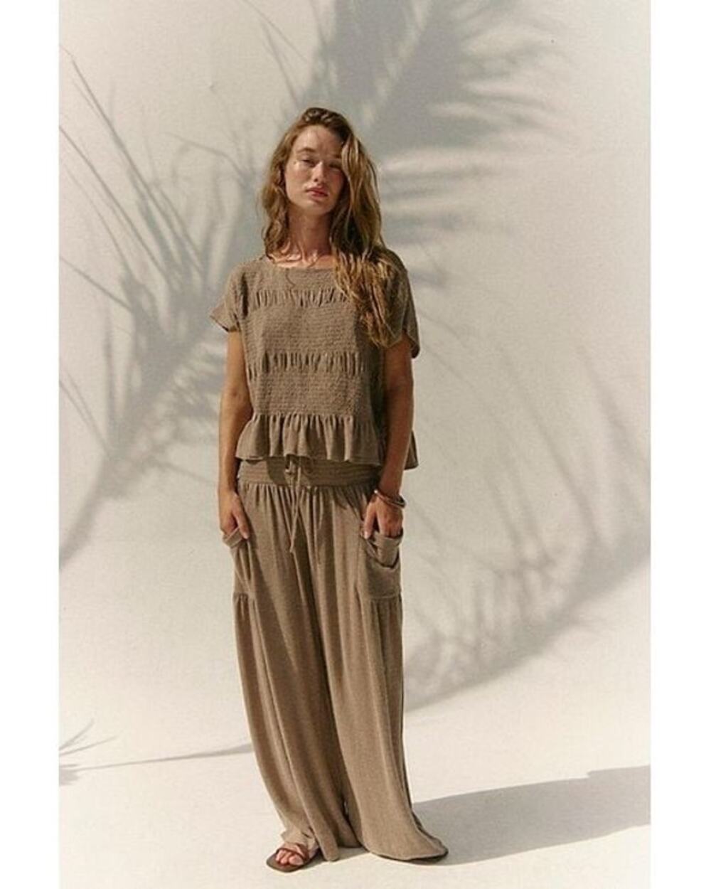 Free People XL Women's Riley Co-Ord Set in Taupe